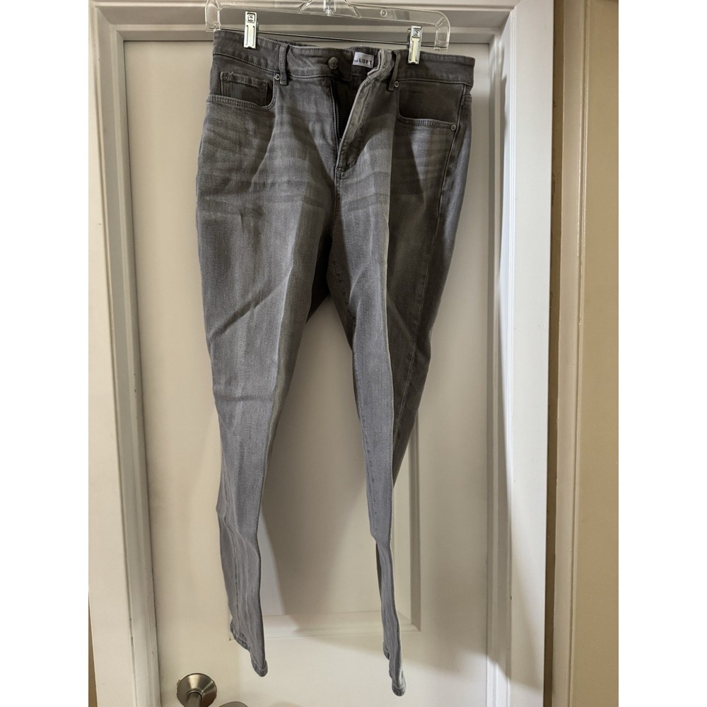 LOFT The Curvy Skinny Jeans Womens Size 8 / 29 Grey Denim Medium Wash 5-Pocket